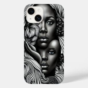Black & White Abstract African American Women Case-Mate iPhone 14 Case