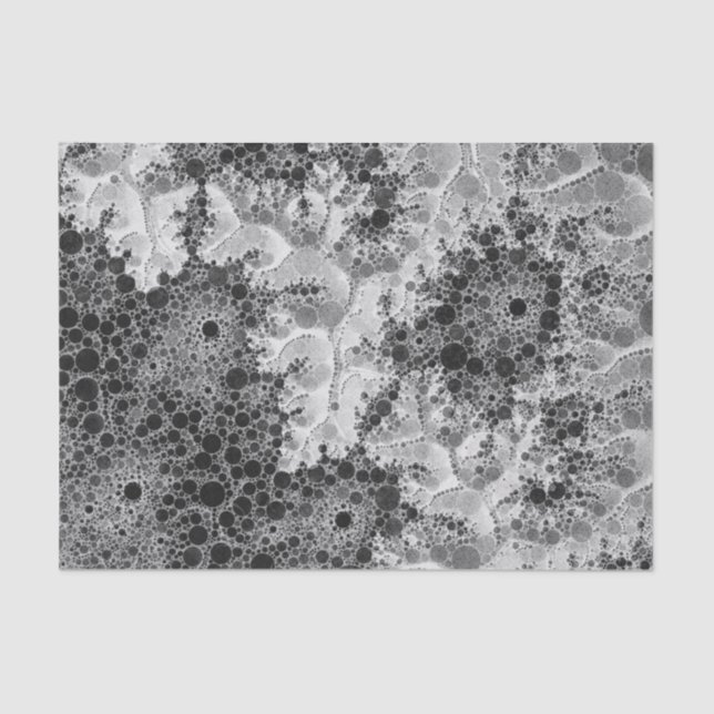 Black&White Abstract Bubble Pattern Tissue Paper (Front)