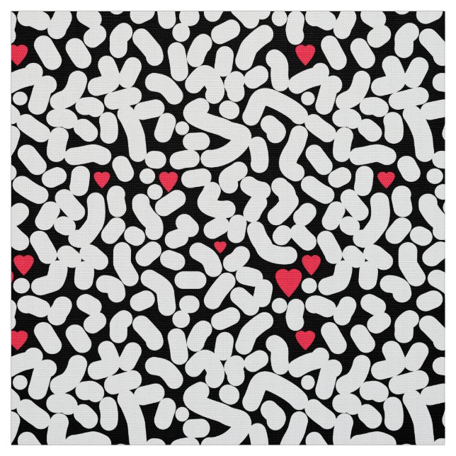 Black white abstract fabric (Swatch)