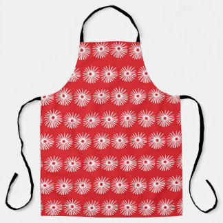 Black white, abstract floral texture. apron