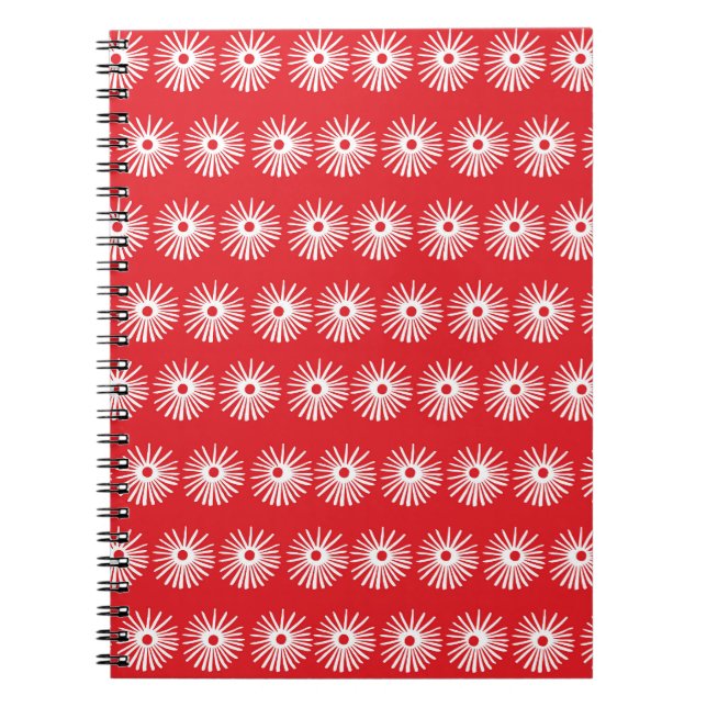 Black white, abstract floral texture. notebook (Front)