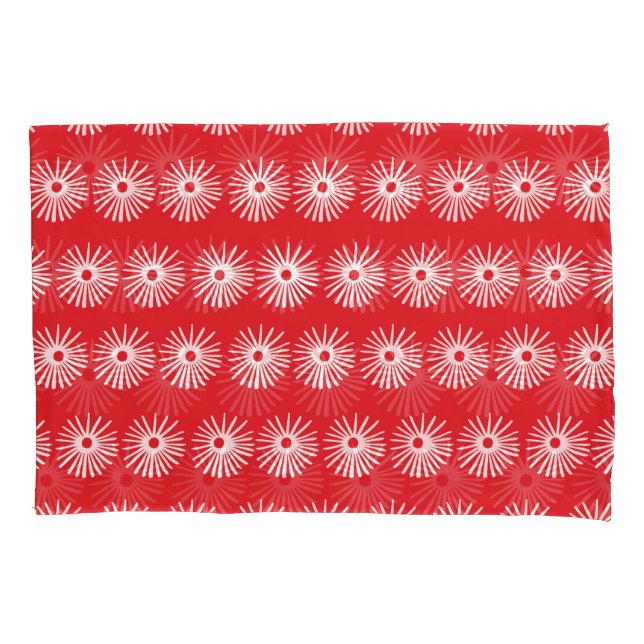 Black white, abstract floral texture. pillowcase (Front)