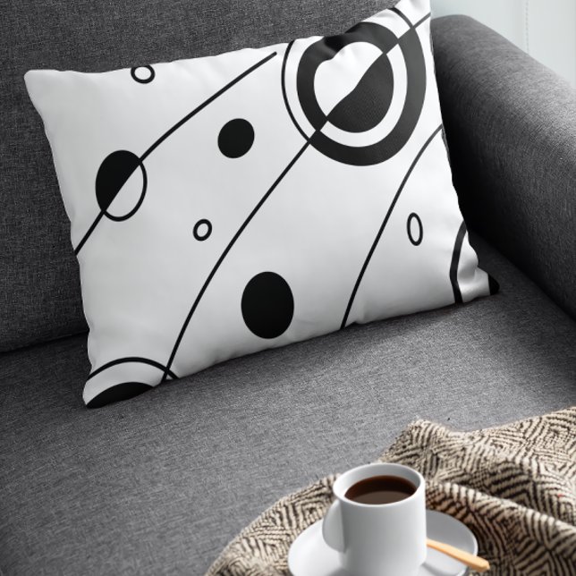Black & White Abstract Geometric Art Pillowcase (Creator Uploaded)