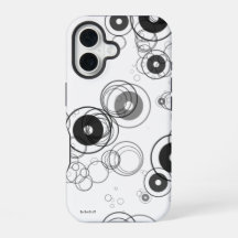 Black & White Abstract Geometric Circle Pattern