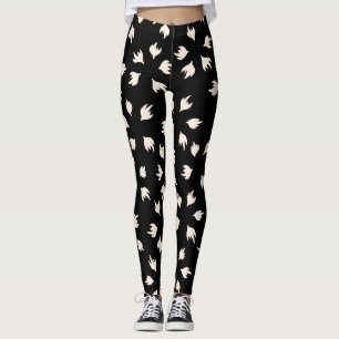 black &white  abstract modern  leggings