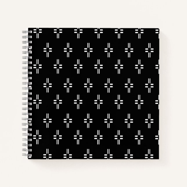 Black & White Abstract Notebook (Front)