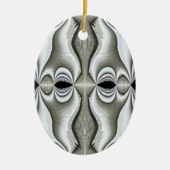 Black & White Abstract Ornament 2 (Front)