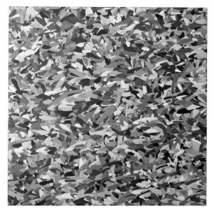 Black White Abstract Pattern Tile