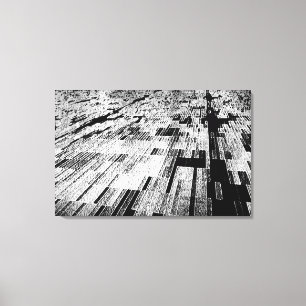 Black & White Abstract Perspective Canvas Wall Art
