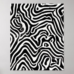Black & White Abstract Poster