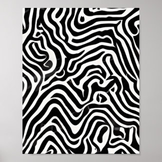 Black & White Abstract Poster