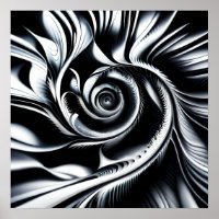 Black & White Abstract Rose