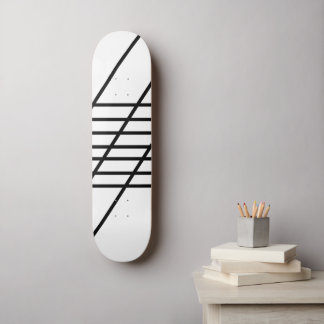 Black & White Abstract Skateboard Wall Art