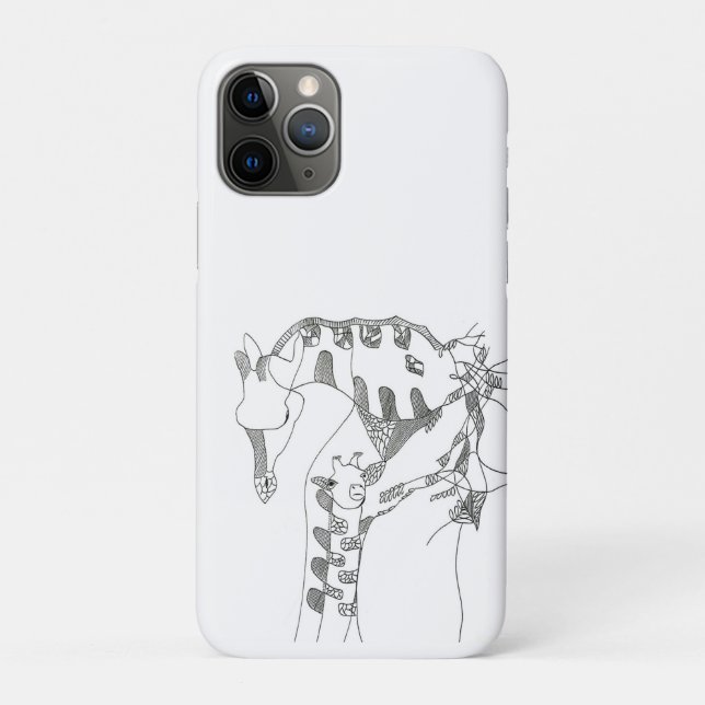 Black & white abstract stick  tapestries wood wall Case-Mate iPhone case (Back)
