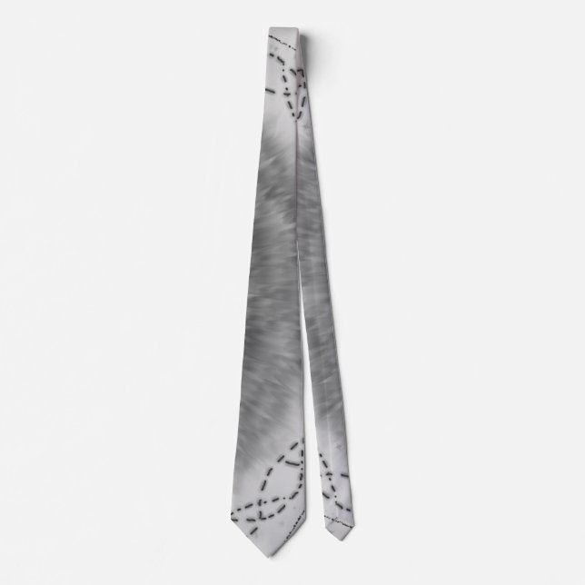 Black & White Abstract Vortex Tie (Front)