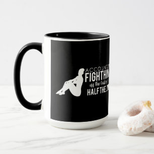Black White Accountant Fighting Off the Ladies Mug