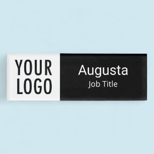 Black & White Acrylic Name Tag Logo Professional