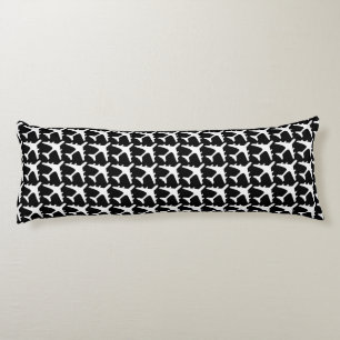 Black white aeroplane pattern body pillow