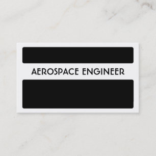 Black white aerospace engineer business cards