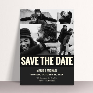 Black white Aesthetic movie scene wedding romance  Save The Date