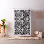 Black White African Tribal Pattern Fabric