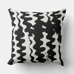 Black & White Afrocentric Geometric Cushion