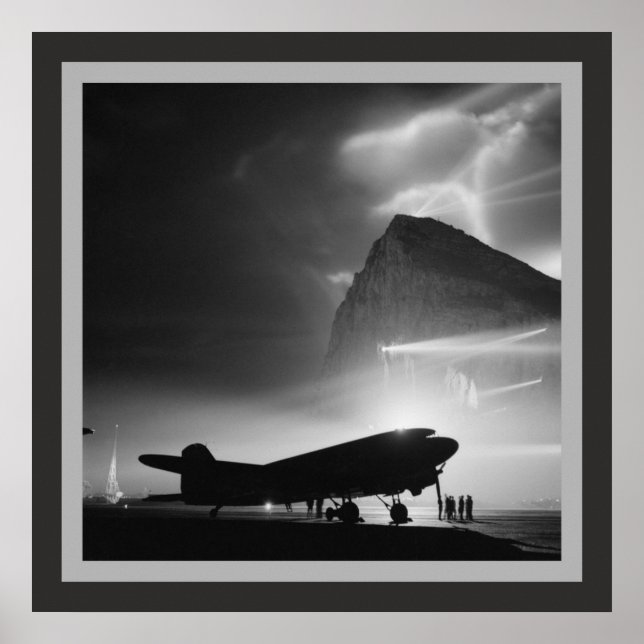 Black & White Airplane Poster (Front)