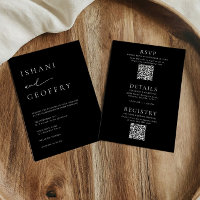 Black & White All in One Size 6.5"x8.75" Wedding