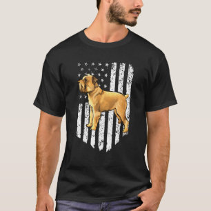 Black White American Flag Brussels Griffon 4th Of  T-Shirt
