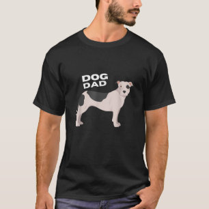 Black White American Pit Bull Terrier Dog Dad Man  T-Shirt