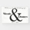 Black & White Ampersand Chic Personalised Wedding