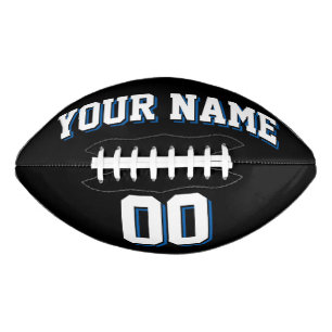 BLACK WHITE AND DEEP BLUE Custom Football American Football