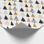 Black, White and Gold Whimsical Christmas Trees Wrapping Paper<br><div class="desc">Black, White and Gold Whimsical Christmas Trees Make sure every gift you give has a layer of love by creating custom wrapping paper. Available in four types of premium paper and different five sizes, our wrapping paper has all of your gift wrapping needs covered - because the presentation matters just...</div>