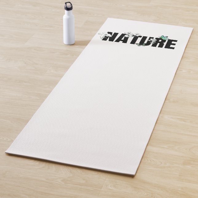 Black White and Green Nature Yoga Mat (In Situ)