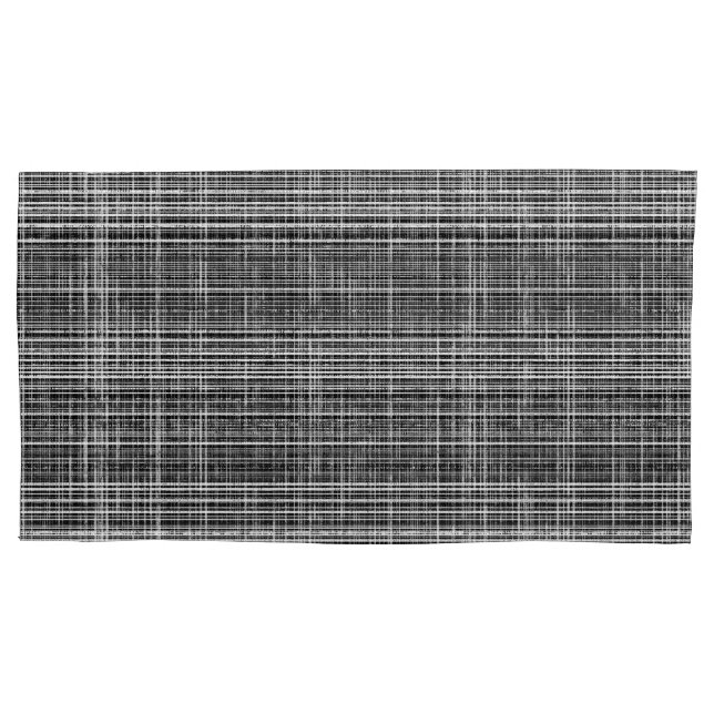 Black, White, and Grey Check 2 Pattern Pillowcase (Front-Left)
