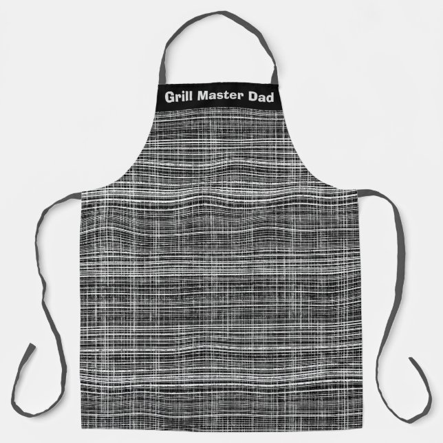 Black, White, and Grey Check Pattern Apron (Front)