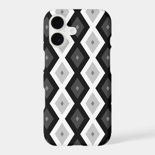 Black, white and grey diamond pattern