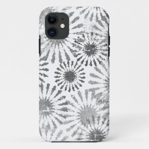 Black White and Grey Floral Burst iPhone 11 Case