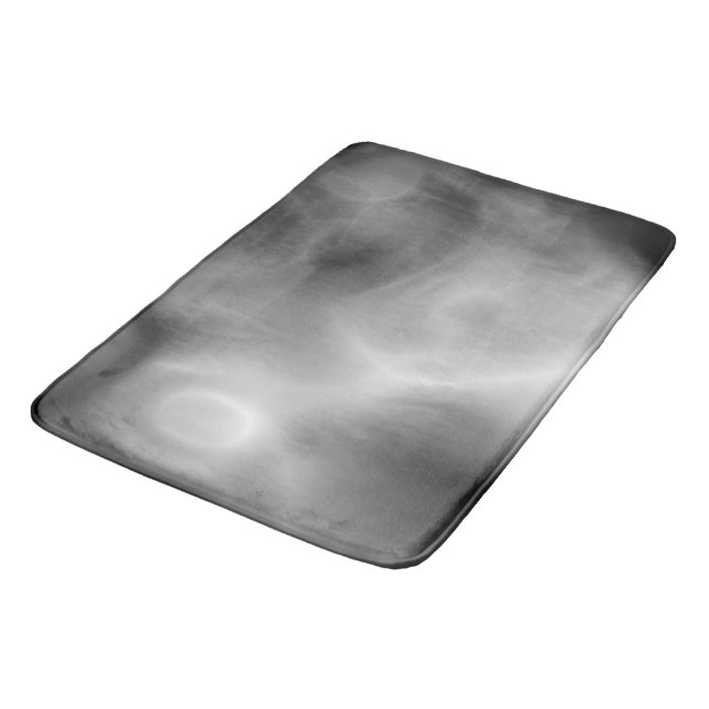Black, white and Grey Marbled Abstract   Bath Mat (Angled)