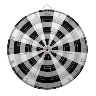 Black, White, and Grey Pattern Dartboard