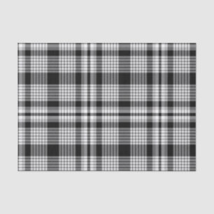 Black White and Grey Plaid Tissue Paper