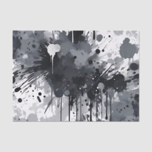 Black White And Grey Texture Tissue Paper