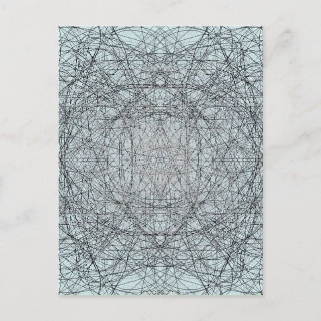 Black white and grey wire post card (Front)