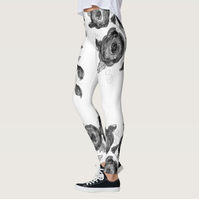 Black White And Greys Leggings (Left)