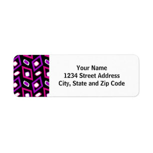 Black White and Purple Modern Circle Pattern
