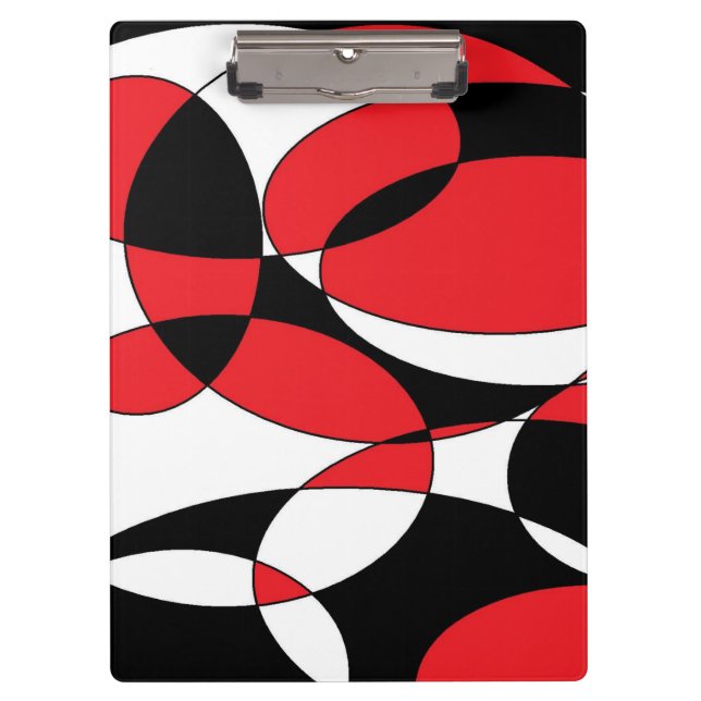 Black, White and Red Clipboard (Front)