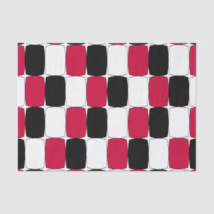 Black, White and Red Fish Eye Tissue Paper