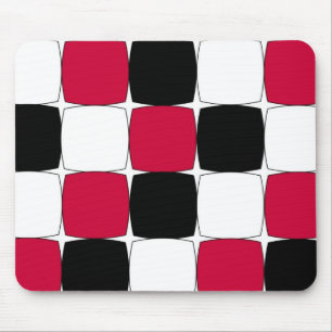 Black, White and Red Fisheye by Celeste Sheffey Mouse Mat