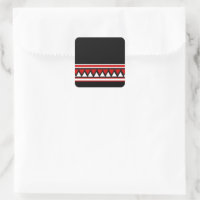 Black, White and Red Tribal Triangles
