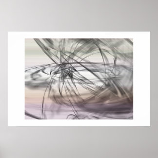 Black, White and some Blue Poster